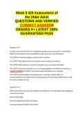 Week 8 425 Assessment of the Older Adult EXAM QUESTIONS AND VERIFIED CORRECT ANSWERS GRADED A&plus; -LATEST 2026-2027- 100- GUARANTEED PASS&period;docx&NewLine;&NewLine;