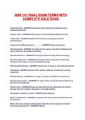 NUR 141 FINAL EXAM TERMS WITH COMPLETE SOLUTIONS