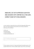 MEDSURG 2 ATI WITH CORRECT QUESTIONS AND ANSWERS 100&percnt; VERIFIED SOLUTIONS