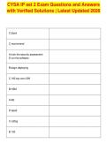CYSA IP set 2 Exam Questions and Answers&NewLine;with Verified Solutions &vert; Latest Updated 2026