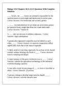Biology 1322 Chapters 10&comma;11&comma;12&comma;13 Questions With Complete Solutions