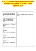 CYSA &lpar;73&rpar;-compressed Exam Questions and&NewLine;Answers with Verified Solutions &vert; Latest&NewLine;Updated 2026