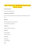 EXSC 224 EXAM 1 THOMPSON Questions and&NewLine;Correct Answers
