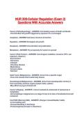 NUR 308-Cellular Regulation &lpar;Exam 3&rpar; Questions With Accurate Answers