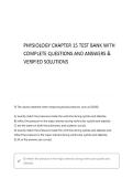 PHYSIOLOGY CHAPTER 15 TEST BANK WITH CORRECT QUESTIONS AND ANSWERS 100&percnt; VERIFIED SOLUTIONS&NewLine;&NewLine;