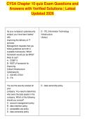 CYSA Chapter 10 quiz Exam Questions and&NewLine;Answers with Verified Solutions &vert; Latest&NewLine;Updated 2026