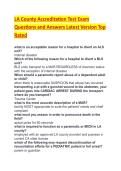 LA County Accreditation Test Exam Questions and Answers Latest Version Top Rated 
