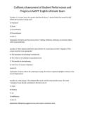 California Assessment of Student Performance and Progress CAASPP English Ultimate Exam