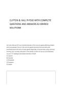 GUYTON & HALL - PHYSIO &ndash; GI WITH CORRECT QUESTIONS AND ANSWERS 100&percnt; VERIFIED SOLUTIONS&NewLine;&NewLine;
