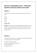 QAL Laws and Regulations Exam &ndash; 100 Practice &NewLine;Questions with Correct 100&percnt; answers 2026