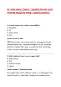 PCT NHA EXAM COMPLETE QUESTIONS AND 100&percnt; VERIFIED ANSWERS AND DETAILED RATIONALE