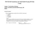 TEST BANK Foundationṣ and Adult Health Nurṣing 10&sol;E Kim &NewLine;Cooper