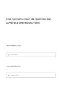 CPAR QUIZ WITH CORRECT QUESTIONS AND ANSWERS 100&percnt; VERIFIED SOLUTIONS