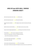 APEA 3P Exam WITH WELL  VERIFIED &NewLine;ANSWERS 2026&excl;&excl;&excl;
