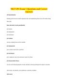 MGT 291 Exam 1 Questions and Correct&NewLine;Answers