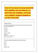  &NewLine;PICAT-STYLE PRACTICE EXAM QuESTIonS &NewLine;wITh AnSwERS And RATIonALES 100 &NewLine;QuESTIonS And AnSwERS 4 SECTIonS &NewLine;100 &percnt; CoRRECT ALREAdY GRAdEd A&plus; &NewLine;LATTEST 2025-2026&period;