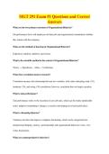 MGT 291 Exam &num;1 Questions and Correct&NewLine;Answers