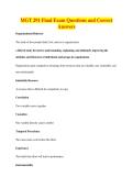 MGT 291 Final Exam Questions and Correct&NewLine;Answers