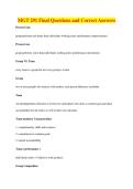 MGT 291 Final Questions and Correct Answers