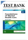 Test Bank for Foundations of Mental Health Care 8th Edition Complete Nursing Exam Preparation Study Guide