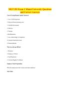 MGT 291 Exam 1 Miami University Questions&NewLine;and Correct Answers
