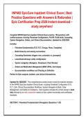 INP402 EpicCare Inpatient Clinical Exam &vert; Best&NewLine;Practice Questions with Answers & Rationales &vert;&NewLine;Epic Certification Prep 2026 Instant download &ndash;&NewLine;study anywhere&excl;