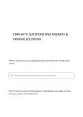 CPAR ANSWERS WITH CORRECT QUESTIONS AND ANSWERS 100&percnt; VERIFIED SOLUTIONS