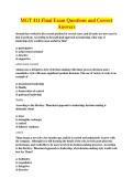 MGT 411 Final Exam Questions and Correct&NewLine;Answers
