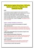 INP402 EpicCare Inpatient Clinical Exam &vert; 150 Practice&NewLine;Questions with Answers & Rationales &vert; Epic&NewLine;Certification Prep 2026