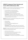 WRM3701 Assignment Project Questions and &NewLine;Correct 100&percnt; Verified Answers 2026