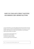 NURS 5315 PULMONARY&comma; RESPIRATORY ADVANCED PATHO WITH CORRECT QUESTIONS AND ANSWERS 100&percnt; VERIFIED SOLUTIONS