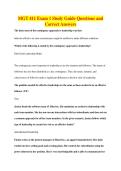 MGT 411 Exam 1 Study Guide Questions and&NewLine;Correct Answers