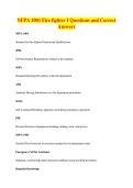 NFPA 1001 Fire fighter I Questions and Correct&NewLine;Answers