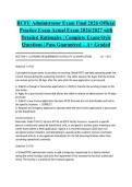 RCFE Administrator Exam Final 2026 Official Practice Exam Actual Exam 2026&sol;2027 with Detailed Rationales &vert; Complete Exam-Style Questions &vert; Pass Guaranteed &ndash; A&plus; Graded&NewLine;&NewLine;