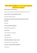 NFPA 1001 Firefighter Level 1 Exam Questions&NewLine;and Correct Answers