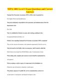NFPA 1001 Level 1 Exam Questions and Correct&NewLine;Answers