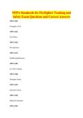 NFPA Standards for Firefighter Training and&NewLine;Safety Exam Questions and Correct Answers