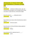 Introduction to Power BI &lpar;PL-900&rpar; Exam Questions & Answers &lpar;Grade A&plus;&rpar;&period;docx&NewLine;&NewLine;