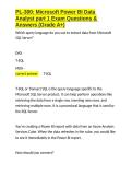PL-300 Microsoft Power BI Data Analyst part 1 Exam Questions & Answers &lpar;Grade A&plus;&rpar;&period;docx&NewLine;&NewLine;
