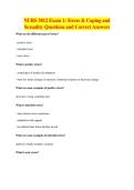 NURS 3812 Exam 1&colon; Stress & Coping and&NewLine;Sexuality Questions and Correct Answers