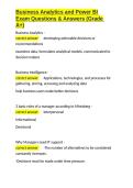 Business Analytics and Power BI Exam Questions & Answers &lpar;Grade A&plus;&rpar;&period;docx&NewLine;&NewLine;