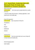 11&period;2 Sound Byte Analyzing Data with Microsoft Power BI Suite Exam Questions & Answers &lpar;Grade A&plus;&rpar;&period;docx&NewLine;&NewLine;