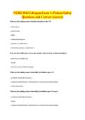 NURS 3812 Lifespan Exam 1&colon; Patient Safety&NewLine;Questions and Correct Answers