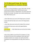 70-778 Microsoft Power BI Practice Exam Questions & Answers &lpar;Grade A&plus;&rpar;&period;docx&NewLine;&NewLine;