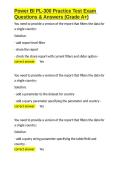 Power BI PL-300 Practice Test Exam Questions & Answers &lpar;Grade A&plus;&rpar;&period;docx&NewLine;&NewLine;