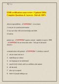 EMR certification exam review &lpar; Updated 2026&rpar; &NewLine;Complete Questions & Answers  &lpar;Solved&rpar; 100&percnt;  