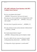 EPA 608 Certification Exam Questions with 100&percnt;  &NewLine;Verified Correct Answers 