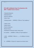 EPA 608 Certification Exam Test Questions with &NewLine;100&percnt; Verified Correct Answers  