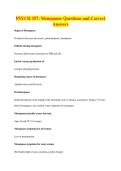PSYCH 357&colon; Menopause Questions and Correct&NewLine;Answers