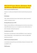 PSYCH 357 Exam 2 Review&colon; Hormones&comma; Mood&comma;&NewLine;and Behavior Questions and Correct Answers